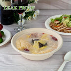 ECOLipak 32 OZ Large Compostable Disposable Paper Bowls, 70 Pack Biodegradable Bagasse Eco-Friendly Sugarcane Soup Bowls for Salad Wheat Flakes(Nature)