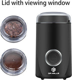 DR MILLS DM-7441 Coffee Grinder Electric, Coffee Bean and Dried Spice Grinder, One Touch Operation, Blade and cup made with SUS304 stainless steel (Black)