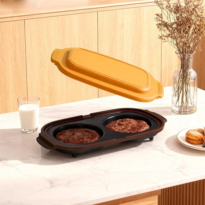 Microwave Egg Cooker, Portable Poacher/Fryer Egg, Egg Cooker for Breakfast Sandwiches Maker for 2 Eggs, for Kitchen, Travel, Gifts Dishwasher-Safe (yellow)