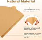 200 Count Cone Coffee Filters Size 02, Coffee Filters 2 Cone Paper, Pour Over Filters Compatible with V60 Dripper and Drip Coffee Maker, Unbleached Natural Brown
