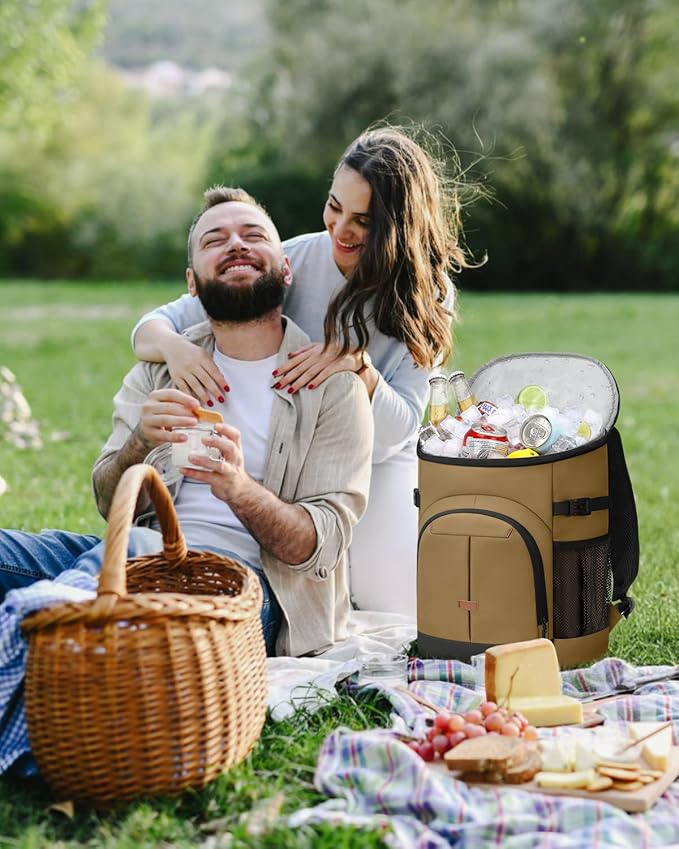 Cooler Backpack for Men Women Insulated Waterproof Backpack Cooler Leak Proof Cooler Bag Lightweight Lunch Backpack for Camping Beach Travel Picnic