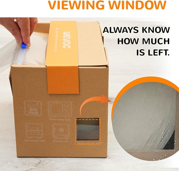 Wevac 6''x150', Vacuum Seal Roll Keeper with Cutter, Ideal Vacuum Sealer Bags for Food Saver, BPA Free, Commercial Grade, Great for Storage, Meal prep and Sous Vide