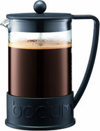 Bodum 51oz Brazil French Press Coffee Maker, High-Heat Borosilicate Glass, Black - Made in Portugal