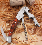 Professional Waiter Corkscrew Wine Key for Bartenders Set of 3,With Long Rosewood Handle Stainless Steel Handle Wine Opener for Bar Restaurant Waiters, Sommelier, Bartend (Long Wood 3 Packs)