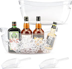 2Pcs Clear Ice Buckets for Parties, 5.5L Acrylic Champagne Bucket with Scoop, Mimosa Bar Supplies, Plastic Tub for Drinks, Cocktail Bar, Wine, Beer, Soda,Beverage,Cooler