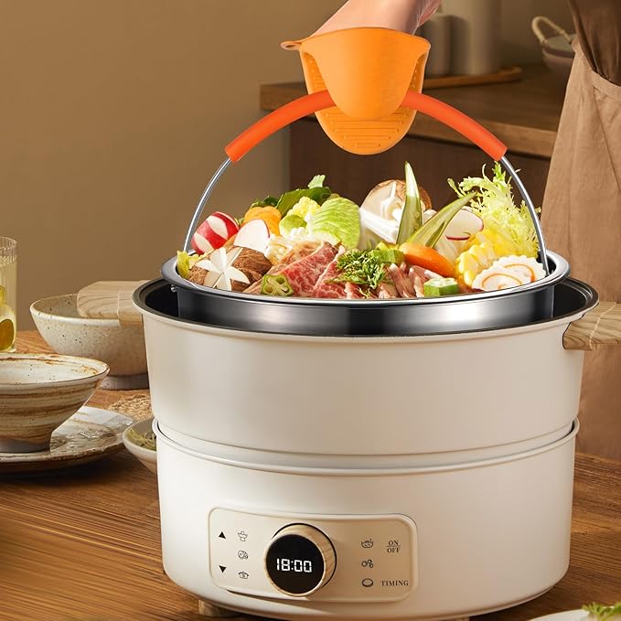 GREATLINK Vegetable Steamer Basket for Instant Pot Accessories 6 & 8 Qt - Stainless Steel Strainers and Colanders - Metal Strainer for Cooking Broccoli, Eggs, Pasta, Quinoa (6 Qt - Steamer Basket)