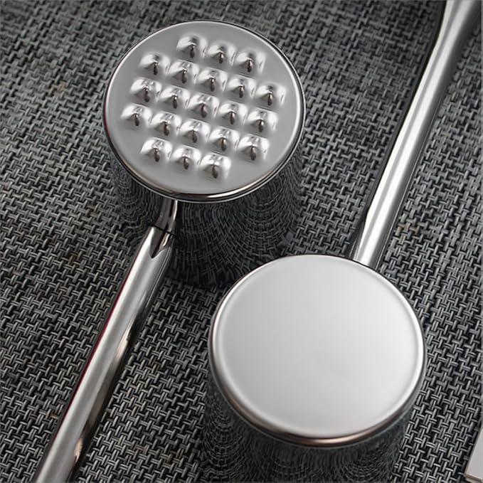 Meat Tenderizer Tool 304SS for Kitchen,Meat Mallet Meat Hammer Meat Beater for Tenderizing and Flattening Meat,Meat Pounder Tenderizer for Pounding Meats, Hanging Loop,Basic Handle (Rosewood)