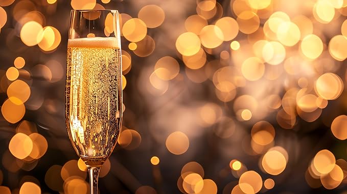 Champagne Glasses | Made in Europe | Set of 4 | Sheer Rim | 7 Fl. Oz. | 100% Lead-Free Crystal | Clear Sparkling Champagne Flutes | Perfect for Special Occasions | Gift Idea