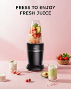 Sangcon 1000W Blender for Smoothies, Blenders for Kitchen with (3) Cups (2) Spout Covers (1) Storage Cap (1) To-Go Cap, Portable Blender for Shakes and Smoothies, Ice Crushing, Frozen Drinks, Spices