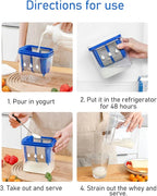 ZJchao Greek Yogurt Strainer, 0.05 Gallon/200ml Stainless Steel Non Stick Yogurt Filter for Thick Greek Yogurt, Soybean Milk, Berries, Soup, Fruit Juice, Coffee