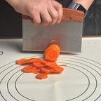 Vovoly Multipurpose Bench Scraper Kitchen Utensil for Flat Top Griddle, Dough Scraper Cutter for Bread and Pizza Cutter - Stainless Steel Metal Griddle Scraper Chopper