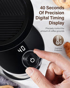 SHARDOR Burr Coffee Grinder, Electric Grinder with 32 Precision Grind Settings, 40-Second Adjustable Timer, and Chamber Cleaning Function for Home Brewing