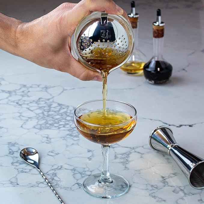 Julep Strainer: Stainless Steel Cocktail Strainer for Home or Commercial Bar