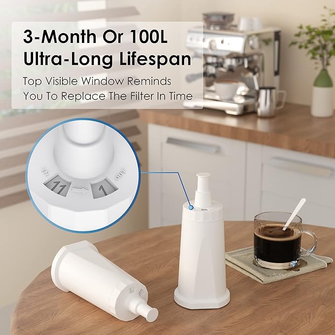 Waterdrop Coffee Filter, Replacement for Breville® Water Filter, Breville® Express Espresso Machine Water Filter, Breville® Barista Touch, Oracle® Touch BES990, TÜV SÜD Certified, 2 Packs