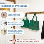 15 Pcs Black Coat Hooks - Wall Hooks for Closet Hanging, Multi-Room Use (Bathroom/Bedroom/Kitchen), Holds Coats/Towels/Scarves/Hats/Keys/Cups, Includes 30 Screws