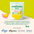 Craftmix Mango Margarita, Makes 12 Drinks, Skinny Cocktail Mixers, Instant Mix Mocktail Kit, Real Fruit, Vegan Low-Carb Non-GMO, Dairy Free, Gluten-Free, Easy to Mix
