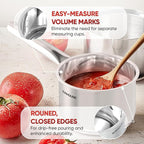 SUNHOUSE – 1.5 Quart Stainless Steel Sauce Pan with Lid - PFOA-FREE, High Stainless Steel Sauce Pan, Induction base, Stay-Cool Handle, Compatible with All Cooktops Gas, Geramic, Electric etc.