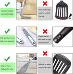 To encounter 5 Pieces Silicone Spatula Set, Non-Stick Silicone Turner Spatulas, Heat Resistance Cooking Utensils, Flip Turner for Fish, Egg, Pancake, Light Grey