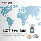 Taylor Mechanical Kitchen Weighing Food Scale with Bowl, Weighs up to 11lbs, Measures in Grams and Ounces, Food Scales for Kitchen, Storm Blue