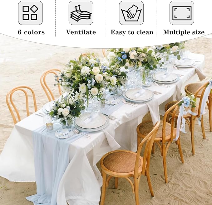 Fitable Ivory Tablecloths for 6-8 Foot Tables, 6 Pack - 70 x 120 Inches - Reusable and Washable Table Clothes, Polyester Fabric Table Covers for Wedding, Party, Banquet