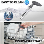 SCHVUBENR Premium Apple Corer Tool - Easy to Use and Clean - Sturdy Apple Remover with Sharp Serrated Tips - Stainless Steel Corers for Apple and Pear - Core Fruits with Ease(Silver)