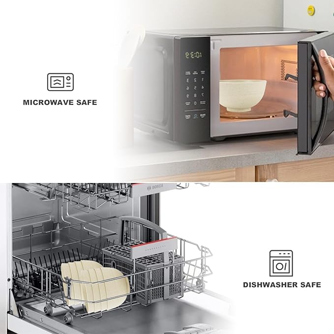 Beige Wheat Straw Bowls, 10 OZ Snack Bowl Set of 8, Unbreakable Ice Cream Bowl Set, Alternative Plastic Bowls Reusable, Microwave Safe Small Appetizer Bowl for Dessert, Snack (Beige)