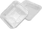 60 Pack 8 Inch Aluminum Foil Pans, Square Aluminum Baking Pans, Disposable Food Container for Food Storage Cooking Baking Roasting Takeaway