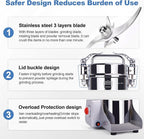 2000g Electric Grain Mill Grinder, 304 Stainless Steel Flour Mill, 3600W High Speed Spice Grinder, Electric Grain Mill for Dry Wheat, Oats, Corn, Pepper and Coffee Beans