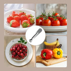 8 PCS Tomato Corer Strawberry Huller Tool,Strawberry Stem Remover,Stainless Steel Fruit Stem Remover for Tomato,Vegetable and Fruit Corers,Perfect for Kitchen