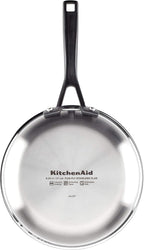KitchenAid 5-Ply Clad Stainless Steel Cookware Pots and Pans Set, 10 Piece, Polished Stainless