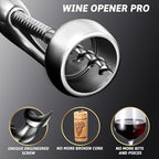 Wine Opener Deluxe, Heavy-Duty Bottle Opener for Easy Cork Removal, Manual Corkscrew for Smooth & Effortless Intact Wine Corks, Premium Corkscrew for Waiters, Bartenders & Home Use