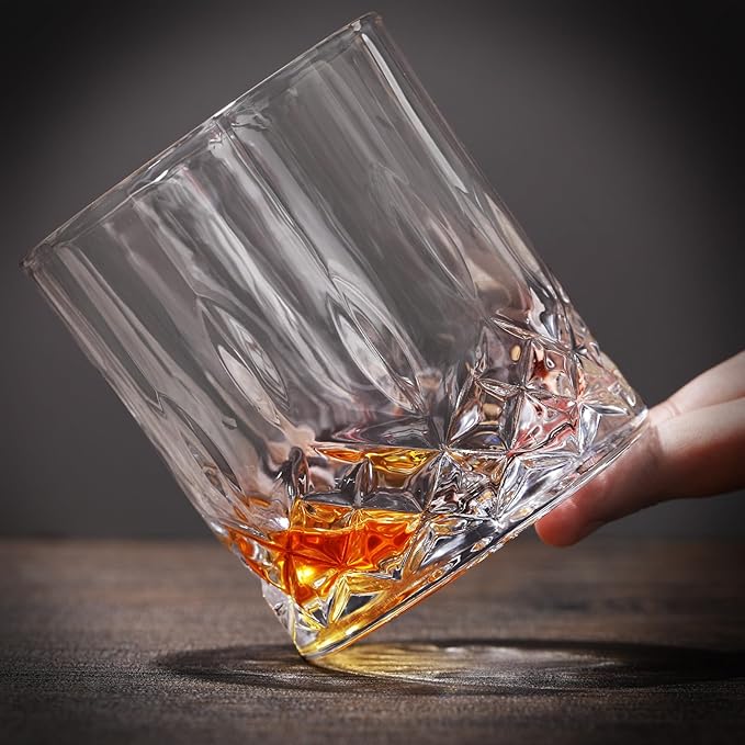 Yaomiao 16 pack Old Fashioned Whiskey Glasses Bulk 10 oz Bourbon Cocktail Rocks Glasses for Whiskey Bourbon Liquor and Cocktail Drinks Gift (10 oz,16)