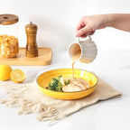 KitchenTour Pasta Bowls, Ceramic Salad Bowls Serving Bowl Set 26 oz, 8 Inch Colorful Porcelain Wide and Shallow Bowls Set - Dishwasher and Microwave Safe - Set of 6