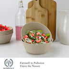 Homienly Cereal Bowl - Wheat Straw Bowls 6 PCS | Microwave & Dishwasher Safe | Patented Textured for Secure Grip| Ideal for Cereal, Soup, Salad - Versatile Dining Alternative to Plastic Bowls(Beige)