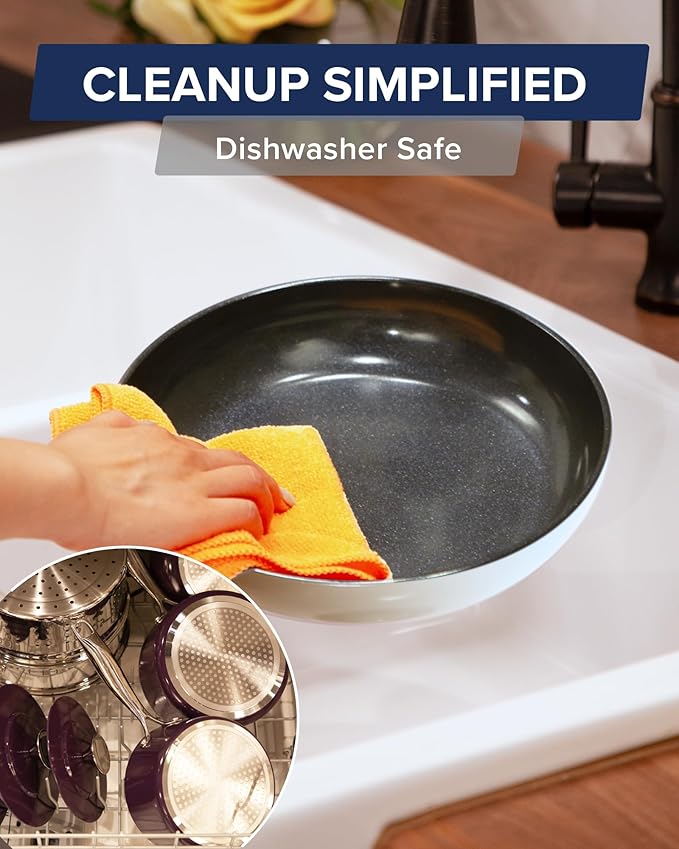 Nuwave Lux 13-Piece Premium Cookware Collection, Next-Generation G11 Duralon Blue Ceramic Nonstick, Ultra Durable, PFAS-Free, Lightweight & Works on All Cooktops