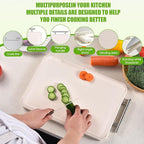 Titanium Cutting Board,Double-Sided Large Cutting Board for Kitchen, Food Grade chopping board for Meat,Pure Titanium and Wheat Straw PP,Non Toxic,Dishwasher Safe,16.5 * 10.2Inch