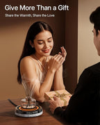 Coffee Mug Warmer for Desk, 50W Fast Heating Cup Warmer with Smart Display, 4 Temps & 12H Timer, Auto Shut Off for Tea, Milk, Hot Drinks - Marble Effect