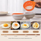 Microwave Egg Poacher,2 Cavity Eggs Poacher, Microwave egg cooker with Lid,Double Layer Microwave Boiled Eggs Maker for Egg McMuffin Hamburg Breakfast Sandwiches,Easy to cook and clean