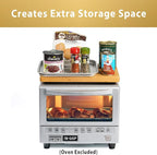 Cutting board Compatible with Panasonic NB-G110P FlashXpress Toaster Oven (Oven Excluded), Countertop Oven Accessories, With Heat Resistant Non-Skid Silicone Feet, Protects Cabinet, More Storage Space