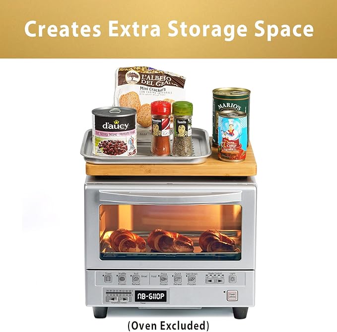 Cutting board Compatible with Panasonic NB-G110P FlashXpress Toaster Oven (Oven Excluded), Countertop Oven Accessories, With Heat Resistant Non-Skid Silicone Feet, Protects Cabinet, More Storage Space