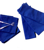 Kitchen Towels 100% Cotton Solid Kitchen Dish Cloths Hand Towel Reusuable Dish Towel for Cleaning & Drying Tea Towels Set with Hanging Loop - 18"x28" -Blue, Pack of 6