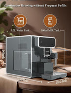 Fully Automatic Coffee Maker with Built-in 3-Level Grinder Expresso/Cappuccino/Latte/Americano Coffee Machines with Self-Cleaning Function 12 Cup Coffee Machine for Home/Office