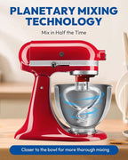 Stainless Steel Kitchen Spiral Dough Hook Attachments for 4.5-5QT Tilt-Head Stand Mixers, Kitchen-Aid Mixer Dough Hook for KSM5,K45,K45SS,KN15,KDM90, KSM45, KSM75, KSM85, KSM88