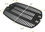 7646 Cooking Grid Grates for Weber Q300 Q320 Q3000 Q3200 Gas Grills, 586002, 57060001, 404341,BBQ Accessories for Weber Baby Q, Matte Cast Iron,2 Pack