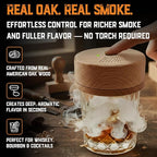 Electric Whiskey Smoker Kit - Whiskey Gifts for Men Dad - Premium Amarena Cherries, Syrup, Orange Dried Slices and 8 Flavors Wood Chips - Old Fashioned Cocktail Smoker kit