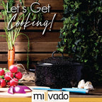 Granite 5 Qt Stockpot, Nonstick Soup Pot With Lid, Speckled Enamel Ware Cookware, Large Stock Pot For Boiling and Cooking, Big Granite Cooking Pot for Stovetop, Campfire, Outdoor Stove