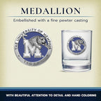 Heritage Pewter Memphis Double Old Fashion | Double Rocks Glass 14 OZ for Liquor | Expertly Crafted Pewter Glass