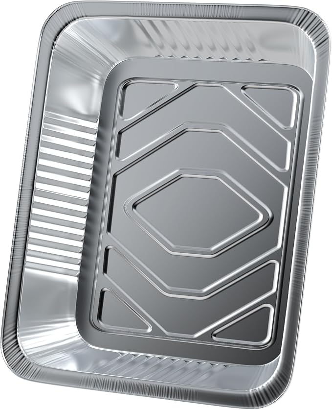 Bluetable Aluminum Foil Pans 9x13 Half Size Bulk [100 Case Pack] Heavy Duty Disposable Foil Pans - Chafing Dish Pan Baking Pan - Steam Table Pans, 9 x 13 Aluminum Trays for Serving Food [100 Pack]