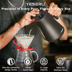 1200W Gooseneck Kettle with ±1℉ Temperature Control,Pour Over Electric Kettle for Coffee & Tea,Digital Display,4 Temp Preset,12H Keep Warm,100% Stainless Steel,Rapid Heating,1L,Matte Black