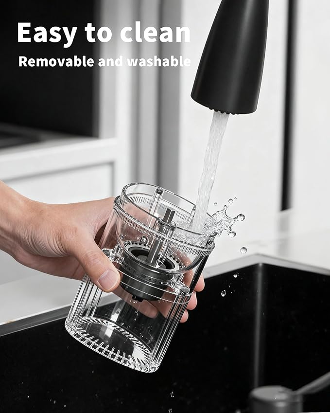 Portable Electric Coffee Grinder ，Automatic Coffee Grinder with USB Type-C wireless charging design，Adjustable Coarse to Fine for coffee beans, grains, cleaning brush + cable Includes (white)